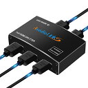 avedio links 4K@60Hz HDMI 分配器 1入力4出力【高速HDMIケーブル1本&USB電源アダプター付属】HDMI スプリッター 4ポートに対応 1入力4出力のスプリッター 4画面同時出力 3D HD 1080P HDTV DVD PS5 Xbox 対応(2)