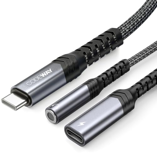 CODEWAY 2in1 USB Type-C ۥѴץ PD 60W ® & 3.5mmǥѴץ Hi-F...
