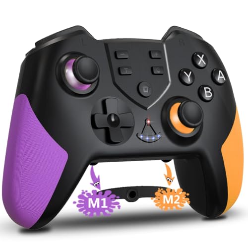 Switch コントローラー 【2025年 NEWモデル】 Switchコントローラー OOOUSE Switch/スイッチ コントローラー 背面ボタン付き Turbo機能 6核振動機能 ピンホールリセット機能 無線Bluetooth接続 高耐久ボタ