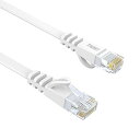 LANケーブル 15M カテゴリー6 RJ45 CAT6 イーサネットケーブル ネットワーク フラット やわらか lan cable 爪折れ防止 モデム ルーター PS3 PS4 Xbox等に対応 ホワイト