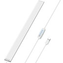 Baisico LEDバーライト キッチンライト 蛍光灯 USB給電 35mmワイド発光面 新型 超高輝度 1200LM 12W 消費電力 0.9cm 超薄型 昼光色/昼白色/電球色 3段階色調整、無段階輝度調整可能 側面照射型 側面発