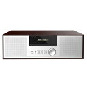 CDプレーヤー 40W コンパクトコンポーネントシステム CDステレオミニコンポ FMラジオ Bluetooth対応スピーカー USB/AUX入力 ヘッドフォンジャック 日本語リモコン ウッドキャビネット ウォールナ