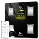 arboleaf 体重計 スマホ連動 体脂肪計 体組成計 Bluetooth対応 ヘルスメーター 高精度 180kgまで対応 電池付き 14項目測定 体脂肪率/...