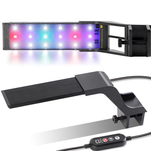 DEWEL 水槽用ライト 水槽 照明 led ライト アクアリウムライト usb 4色 タイマー付き ...
