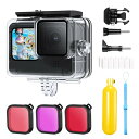 K&F Concept GoPro用 防水ケース goproハウジング 対応 ゴープロ 12 11 10 9 Black ハウジングケース 45m水深撮影用 H...