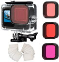 FitStill 防水ハウジング Go Pro Hero 12/11/10/9 black 保護 60m/196フィート 水中ダイビングケースシェル フィルター...