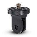 HSU アルミ変換アダプター ミニ三脚マウント 1/4トライポッドアダプター GoPro用(GP規格)→カメラネジ(1/4規格)に変換 (ブラック)