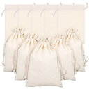 NUOLUX 巾着袋 無地 コットンポーチ 10枚セット 21*30cm ラッピング用品 帆布 小物入れ 旅行収納 コットン巾着袋 再利用可能 ギフトバッグ 和...