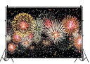 DIFEIUKI 花火 背景布 カラフル 花火大会 タペストリー 夏祭り 夜空 写真撮影用 背景布 おしゃれ 壁掛け飾り 部屋 リビング 窓 カーテン 新居祝い 写真館 撮影スタジオ用 自宅 パーティー