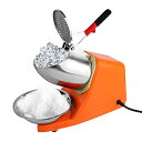 電気砕氷機 300W 電動かき氷り機 デュアルブレード付き(80kg /時 2200rpm)電動式氷砕機 電気アイスシェーバー機 カバーとボウル付き 100V ...