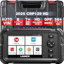 LAUNCH CRP129 HD 24Vトラック用OBD2 診断機、全システム診断ディーゼルスキャンツール、DPF再生、速度制限調整、オイルリセットなど7特殊リセット機能付き、日野、いすゞ、FUSO、ボルボなどの24V