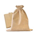 Cotobase 麻布風 巾着袋 無地 (30cm×40cm) 5枚セット 多用途 収納袋 ラッピング袋 小物入れ 麻袋 リネン