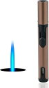 キャンプ アウトドア用 直噴ターボライター ガスターボライター 注入式 ジェットライター (ガスなし)(1, ブロンズ)