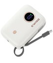 【Ewise 新型モデル!】 モバイルバッテリー 軽量 小型 10000mAh 3台同時充電 携帯バッテリー(PSE認証済み) 大容量 コンパクト ケーブル内蔵 PD充・給電対応 最大22.5W出力 デジタル残量表示 持