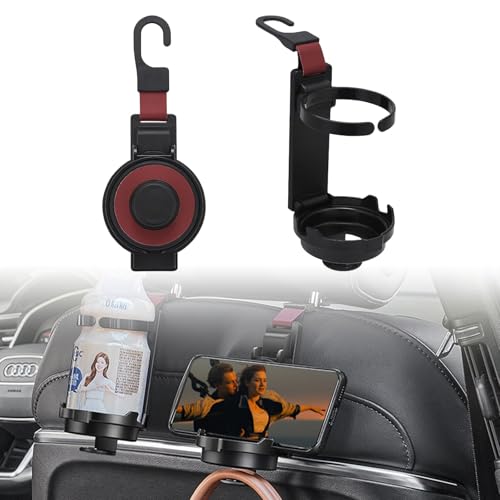 車 ドリンクホルダー 後部座席 カップホルダー 折りたたみ スマホスタンド マルチカップホルダー 3in1 車用 スマホホルダー 車載 車用品 ドリンク カップ 収納 黒 スマホ ペットボトル 水筒