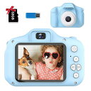 子供用カメラ,キッズカメラ トイカメラ 2.0インチ 2800万画素 1080P HD 動画カメラ キッズデジカメ USB充電 デュアルレンズ 自撮可能 子どもデジタルカメラ IPS画面 8倍ズーム 6歳以上 子供の日 誕