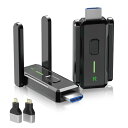 強化版 ワイヤレスHDMI 送受信機 WiFi6 二重アンテナ 小型 収納に便利 無線化 送受信機セット ワイヤレスディスプレイアダプター HDMI 無線 最大150m安定転送距離 WIFI&設定不要 映像音声同期出力