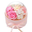 ソープフラワー 母の日 ギフト プレゼント 卒業式 ホワイトデー お返し クリアなドームタイプ 枯れない花 バラ 3輪 誕生日 結婚記念日 開店祝い 敬老の日 女性 プレゼント ピンク Convida