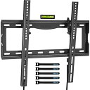 1homefurnitテレビ壁掛け金具 26-55インチLCD/LED/OLED液晶テレビに対応 TV壁掛け金具 壁掛けテレビ 金具 薄型 耐荷重55kgまで 最大VESA 400 x 400mm 角度調整可能 水準器とケーブルタイ付き 適格請求書発
