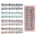 Sun&Beam Nails ネイルチップ 手作り風 4-in-1 120枚入り ミディアム ロング オーバル 単色 マグネット つけ爪 付け爪 (M303)
