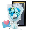 千選千品 母の日 ソープフラワー ギフト 人気 花束 誕生日プレゼント クリアボックス メッセージカード付き 枯れない 石鹸花 女性 父の日 敬老の日 バレンタインデー クリスマス 新年 結婚