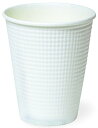 断熱 エンボス 紙コップ 白ムジ 260ml 50個入 SMP-260E AMZ260EMJ