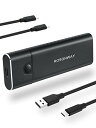 ROSONWAY M.2 SSD ケース NVMeとSATA両対応 RTL9210B高性能チップ USB 3.1 Gen2 10Gbps 2242/2260/2280対応 アルミ製高放熱性 外付けケース UASP&Trimサポート 自動スリープ機能付き 工具不要(RSH-329)