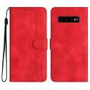 Gedurya Galaxy S10 ケース 手帳型 SC-03L ケース 帽子 シェイプ SCV41 ケース ギャラクシー s10 手帳型 スタンド機能 マグネット式 Samsung Galaxy S10 スマホケース 携帯カバー 財布型 - レッド