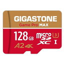 【5年保証 】Gigastone マイクロSDカード 128GB Game Pro Max A2 V30 UHS-I U3 Class 10 120/80 MB/S 高速 Gopro アクションカメラ スポーツカメラ 4K Ultra HD 動画 SD変換アダプタ付き ミニ収納ケース付き Nintendo Switc