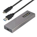 スターテック StarTech.com USB-C 10Gbps - M.2 NVMe & M.2 SATA SSD 外付けケース/対応外形サイズ:2230 2242 2260 2280/USB Type-C & A ホストケーブル付属/PCIe & SATA NGFF SSDアルミケース/ツールレスSSDエンクロージャ M