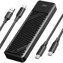 JNH M.2 SSD 外付けケース NVMe対応 USB 3.2 Gen2 M.2 SSD ケース 10Gbps高速転送 熱伝導シート付属 UASP/TRIM対応 2230/2242/2260/2280 M key SSD対応 USB A-C/USB C-C 2本ケーブル付き