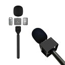 Kimyoaee ワイヤレス ラベリア マイク アクセサリー トランスミッター用ハンドヘルド マイク ホルダー スタンド For DJI Mic 1/2 / Mic Mini/Rode Wireless GO II 用ハンドヘルド型マイク変換アダプター 取