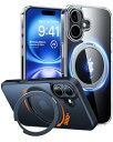 【多機能360度回転スタンド・O型リング創始者】TORRAS iPhone 16 用 ケース縦横両対応 ハルバッハマグネット搭載 MagSafe対応 米軍MIL規格耐衝撃 リング 指紋防止 黄変防止 マット マグセーフ対応