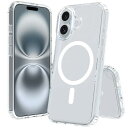 PinLiSheng iPhone16 ケース クリア Magsafe対応 PC背面 + TPUバンパー 2重構造 黄変防止 耐衝撃 滑り止め 指紋防止 米軍MIL規格 ワイヤレス充電対応 スマホケース iPhone 16 アイフォン16 ケース(クリアMagS