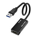 MT-VIKI USB 3.0-HDMI変換アダプタ、USBディスプレイアダプタ 5Gbps高速伝送 ドライバー内蔵 USB3.0 hdmi 変換 ケーブルUSB 3.0-HDMIオス-メスアダプタ、1080P対応、Mac OS、Windows 10/8.1/8/7対応 (単一方向)(2)