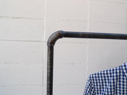 W STANDARD インダストリアル アイアンハンガーラック スチール製 HR-03BK-80