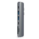 Satechi アルミニウム Pro USB ハブ Type-C 7-in-2 (スペースグレイ) 多機能USB-Cポート 40Gbs PD, 4K HDMI, USB-A, micro/SDスロット, USB-C ハブ, M4対応 (MacBookPro/ Air2018以降対応)(2)