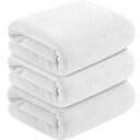 Cozyone バスタオル マイクロファイバー ふわふわ ホテル仕様 大判 60*120cm 3枚セット タオル 吸水速乾 肌触り(ホワイト)
