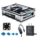 Miuzei 最新Raspberry Pi 4 ケース ラスベリー パイ 4 ケース+ 冷却ファン+ヒートシンク Raspberry Pi 4 Model B対...