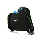 BikeHome 自転車カバー 300Dオックスフォード生地 防水 台風, 200x110x70cm サイクルカバー 厚手/防犯/防風 UVカット 反射ストリップ 29インチまで対応 ロックホール付き 収納袋付き (黒/緑の反射ス