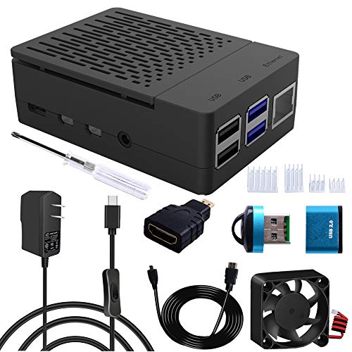 GeeekPi Raspberry Pi 4ʥեդ5V 3A USB-CŸ4ĥҡȥUSBɥ꡼1mޥH...