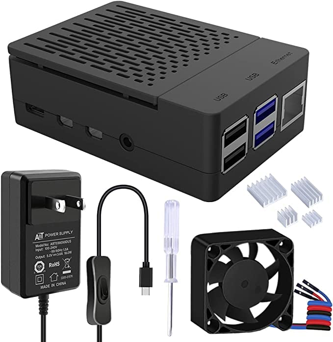GeeekPi Raspberry Pi 4Raspberry Pi 4 5V 3.6A USB-CŸ PSE ץ+ 4...