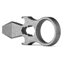 TIMULTI チタン マルチツール ミニバール EDC プライバー 小型 ポケット ツール 栓抜き キーホルダー 工具 (グレー プライバー 1個)