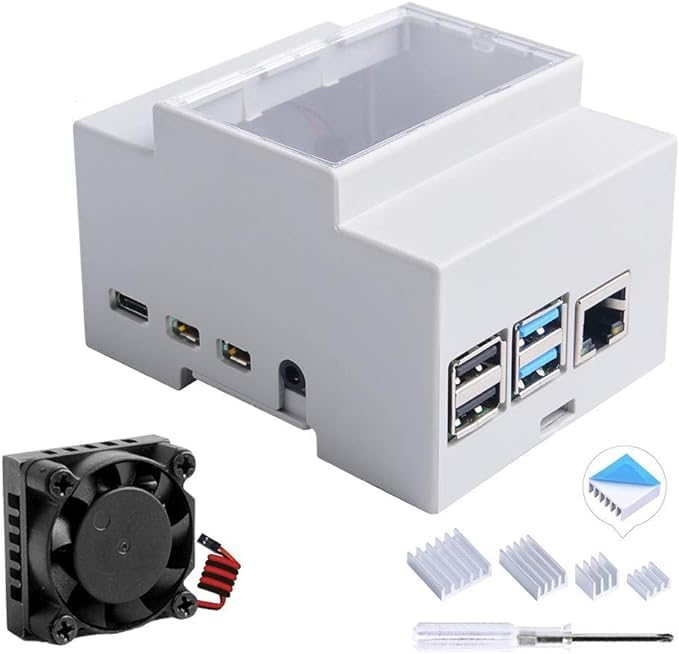 GeeekPi Din 졼ܥå 󥯥 ⥸顼ܥå ŵѥͥ롢 Raspberry Pi 4 󥯥饸...