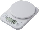 タニタ クッキングスケール コンパクト設計で場所を取らない お試し用電池付き 1g単位で1kgまで計れる KF-100 WH ホワイト キッチン はかり 料理 ...