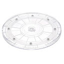 【 Ambertech 】透明 丸形テレビ台 ノートパソコン回転台 360度 茶器果物置きターンテーブル 見やすい角度に簡単に方向転換 9インチ(直径23CM)