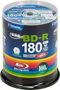 Ve rbatim バーベ イタム 1回録画用 ブルーレイディスク BD-R 25GB 100枚 ホワイトプリンタブル 片面1層 1-6倍速 VBR130RP100SV4
