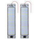 Fenikso LED ルームランプ 荷室灯 ホワイト 12V/24V兼用 ON/OFF スイッチ付き トラック トレーラー キャンピングカー 船舶 夜釣ライト バス PCカバー 108連 2835SMD ネジ 両面テープ付き 長250mm 2個