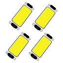 Kazuki DC12-80V LEDルームランプ 車内照明 ホワイト COB 54連 ON/OFFスイッチ 両面テープ トラック 軽ワゴン キャンピング 作業車 船舶 テントライト 貨物灯 面発光 4個入り