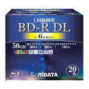 RIDATA(ライデータ) 【RiTEK製】1回録画用 ブルーレイディスク 片面2層 BD-R DL 50GB 1-6倍速 20枚 ホワイトプリンタブル スリム...